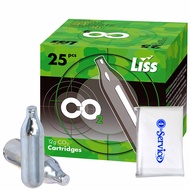 Liss 12 Gram CO2 Cartridges for use with Air Guns, BB Guns, Airsoft Pistols, Paintball Gun Accessori