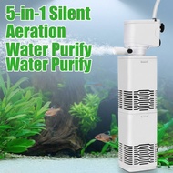 Fish Tank Filter Silent Submersible Powerful Suction Adjustable Oxygen Aeration Tangki Ikan Aquarium
