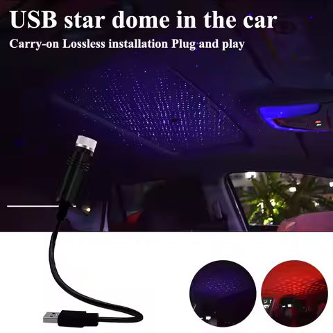 Usb Led Car Interior Decorative Light Roof Star Multiple Effects For Audi A1 Golf 5 Mustang Skoda Oc