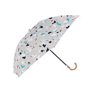 [Jill Stewart] AURORA (Aurora) 1JI17737-37 Terrazzo Print Four Seasons Umbrella Bent Handle Folding Umbrella Women Silver Gray Japanese Bone 55cm (FREE Size)