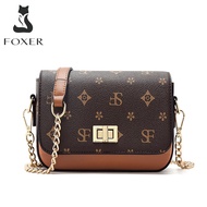 FOXER Women PVC Leather Crossbody Bag for Women Chain Signature Women’s Shoulder Bag