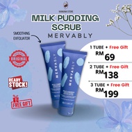 [ORIGINAL HQ + READY STOCK] MERVABLY MILK PUDDING SCRUB SMOOTHING EXFOLIATOR BLACKHEAD WHITEHEAD DAN