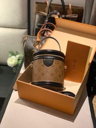 Cannes Bag LV 全套 有單 保證真貨 可陪驗貨 Louis Vuitton 圓筒包 飯桶包