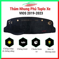 Thảm taplo ô tô Vios 2019-2023 cao cấp thảm nhung lót taplo xe hơi chống nắng cách nhiệt tốt