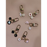 Letter Initial Charm Keychain