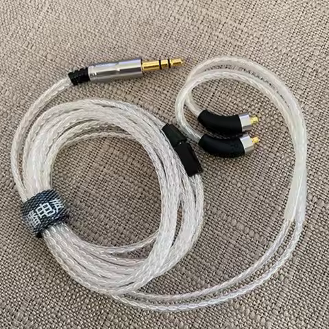Headphone Upgrade Cable mmcx Pure Silver HIFI Fever 3.5mm To MMCX Earphone Cable For se846/535/ue900