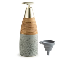 TEMU Ceramic Dish Soap & Body Wash Dispenser With Pump - Refillable Liquid Bottle, Hygienic - Operat