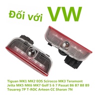 Bộ 2 Đèn LED Cửa Xe Máy Chiếu Chào Mừng Ma Bóng Đèn Cho VW Passat B6 B7 B8 B9 Touareg Golf 5 6 7 Jet
