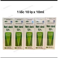 NaCl physiological saline 0,9% 10 ml bottle cleans eyes, nose, ears, removes dirt and rust on eyes, 