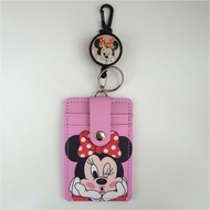 Disney Minnie Mouse Ezlink Card Holder With Retractable Leash &amp; Keyring