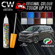 PERODUA ALZA Original Touch Up Paint 2 in 1 Touch Up Pen + Brush Bottle DIY Cat Calar Kereta