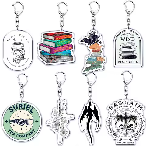 Acotar Keychain for Accessories Bag Pendant Rhysand Feyre A Court of Thorns and Roses Key Chain Ring