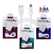 【COD】 TECNO 2usb mobile phone 2.4A travel fast charging charger For Android Micro v8