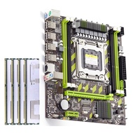 X79 Computer Motherboard Set X79 with Xeon E5 2650 V2 CPU Max 16GB 4X 4GB DDR3 ECC REG 1600Mhz NVME 