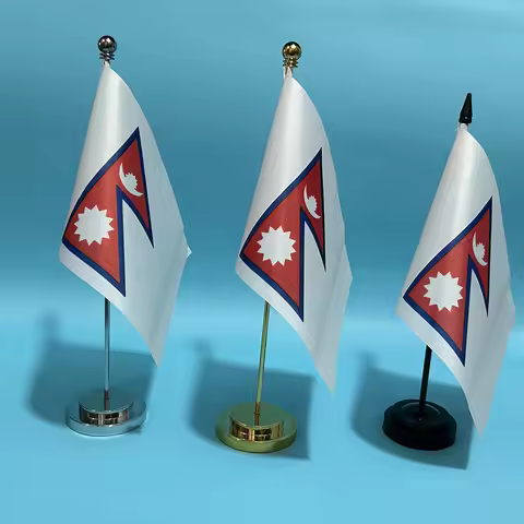 SKY FLAG Office Desk Flag of Nepal Flag 14x21cm Polyester Nepal Flag National Flag Country Banner De