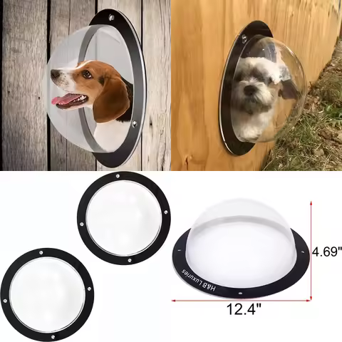 Transparent Acrylic Pet Window Enclosure for Dogs and Cats Semi Circular Observation Dome for Home U