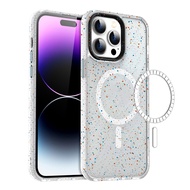 For Samsung Galaxy S24 23 Ultra Plus Phone Case Anti Falling Magnetic Suction Cover with Ink Splashi