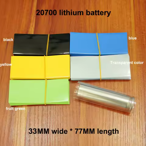 100pcs/lot 20700 lithium battery PVC heat shrinkable sleeve encapsulation film battery sheath insula