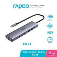 Rapoo XD71 USB-C HUB (ยูเอสบีซีฮับ) RAPOO XD71 - 7-IN-1 MULTI-FUNCTION Docking Station