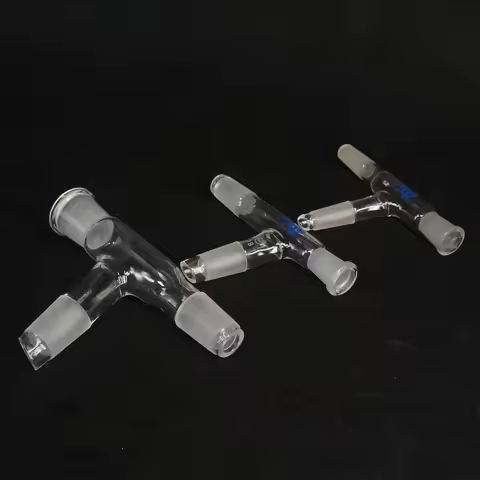 14/23 19/26 24/29 29/32 Borosilicate Glass Joint Distillation Adapter 3-Ways Claisen 75 Degree Head 