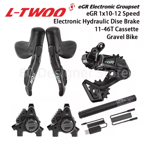 LTWOO eGR 1x12s Electronic Hydraulic Disc Brake Gravel Bike Groupset Road Electronic, APP programmin