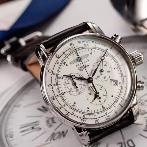 2026 New Classic Retro Zeppelin Watch Fashionable Multifunction Chronograph Business Casual Quartz M