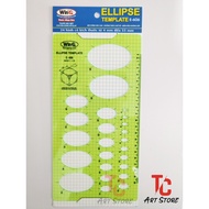 ELLIP Ruler, Technical Drawing Ruler, Ellipse Template Ruler E-606