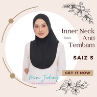 Muslimah inner neck anti tembam warna hitam tudung sukan mini tudung Inner Hijab