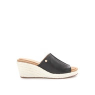Hush Puppies Wedges Wanita Willow Slide Wedge Bold Black Leather