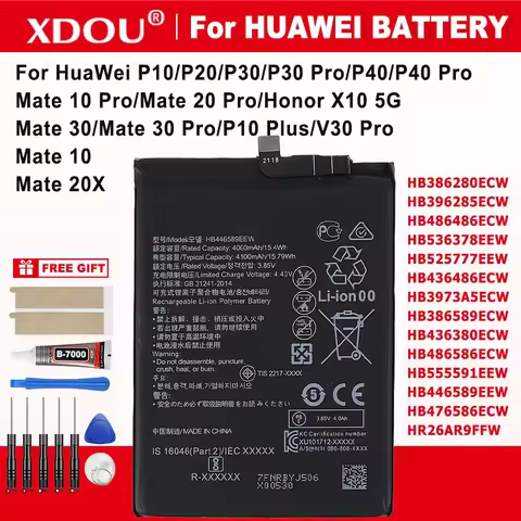 Battery For HuaWei P10/P20/P30 Pro/P40/P40 Pro/P30/Mate20 Pro/Mate 10 Pro/Mate 20X/Mate 30/Mate 30 P