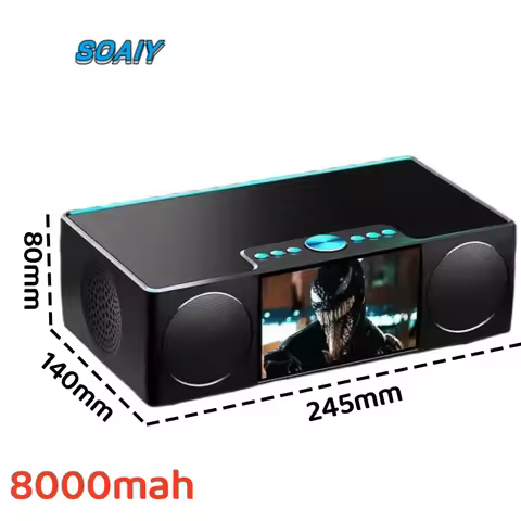 S99 Portable Caixa De Som Bluetooth HiFi Wireless Stereo Audio Subwoofer 8000mAH Video Player With A