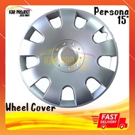 15" Universal Wheel Cover For Persona Silver Rim Cap Penutup Roda Persona - 1 Set 4PCS