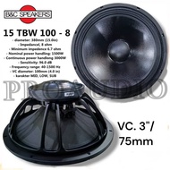 SPEAKER KOMPONEN 15 INCH BNC 15TBW100 / 15 TBW 100 ORIGINAL1000 WATTS