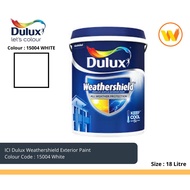 18Litre ICI Dulux Weathershield 15004 White Paint 18L (Cat Dinding Luar Rumah)