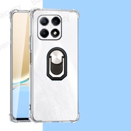 Casing For Honor X7C 4G ALT-NX2 200 Smart 5G Transparent Clear Cover With Colorful Magnetic Ring Bra