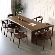 Solid Wood Tea Table Chair Combination Creative Large Board Table Living Room Tea Table Balcony Log 