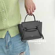 賽琳絕版鯰魚包Celine大象灰牛皮金釦Pico Belt鯰魚包