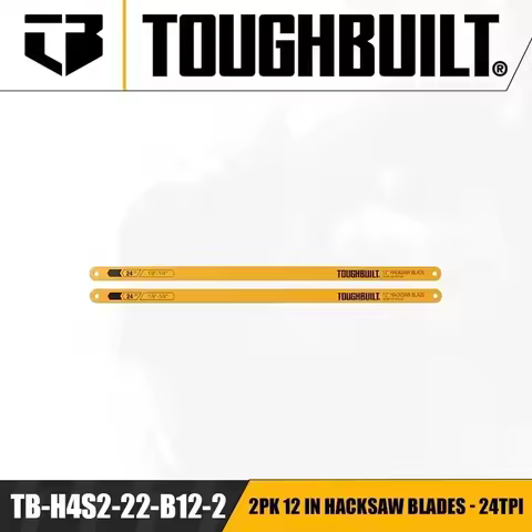 TOUGHBUILT TB-H4S2-22-B12-2 2Pk 12 in Hacksaw Blades - 24TPI Hand Hacksaw Blades Hand Tools