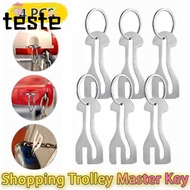 Trolley Master Key Token, Detachable Coin Holder Shopping Cart Token, Portable Reusable Metal Substi