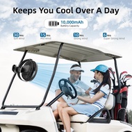 10000mAh 30hrs Portable Fan Rechargeable, 8-Inch Battery Operated Clip on Fan, USB Fans, 4 Speeds, S