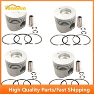 New 4 Sets STD Piston Kit With Ring 30A17-00190 Fit For Mitsubishi K4F Engine 78MM