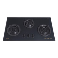 TECNO T 333TGSV 3-Burner Tempered Glass Cooker Hob (Kettle Black)