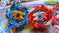 Takara Tomy Beyblade Burst Super King B-174 Hyperion Burn + Helios Volcano Set