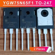 2ชิ้น YGW75N65F1 75N65ไป-247 75A/650V IGBT ทรานซิสเตอร์ของแท้