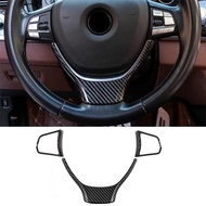 Carbon Fiber Color Car Steering Wheel Lower Trim Strip Auto Steering Wheel Protector Cover For BMW 5