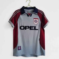 97-99 Bayern Classic Vintage Commemorative Gray Quick-drying Football Uniform Sports Embroidery Stam
