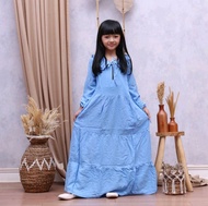 GAMIS ANAK MIDI RAYON TEBAL.GAMIS REMPEL ANAK POLOS