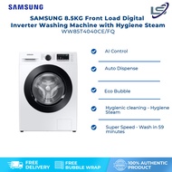 SAMSUNG 8.5KG Front Load Digital Inverter Washing Machine with Hygiene Steam WW85T4040CE/FQ | Drum Clean | Child Lock