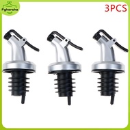 3pcs Stainless Steel  Bottle Stopper Liquor Bottle Pourer Stopper Dispenser