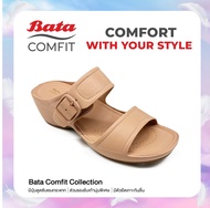 Bata บาจา Comfit รองเท้าเพื่อสุขภาพแบบสวม รองรับน้ำหนักเท้าได้ดี สูง 2 นิ้ว สำหรับผู้หญิง สีชมพู รหัส 6015008